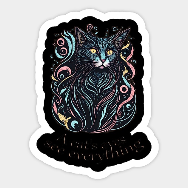 cats see Sticker by ElArrogante